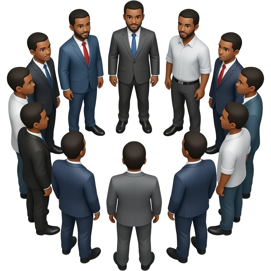 Black men ring emoji