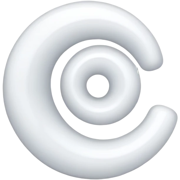 curved swirly white X emoji