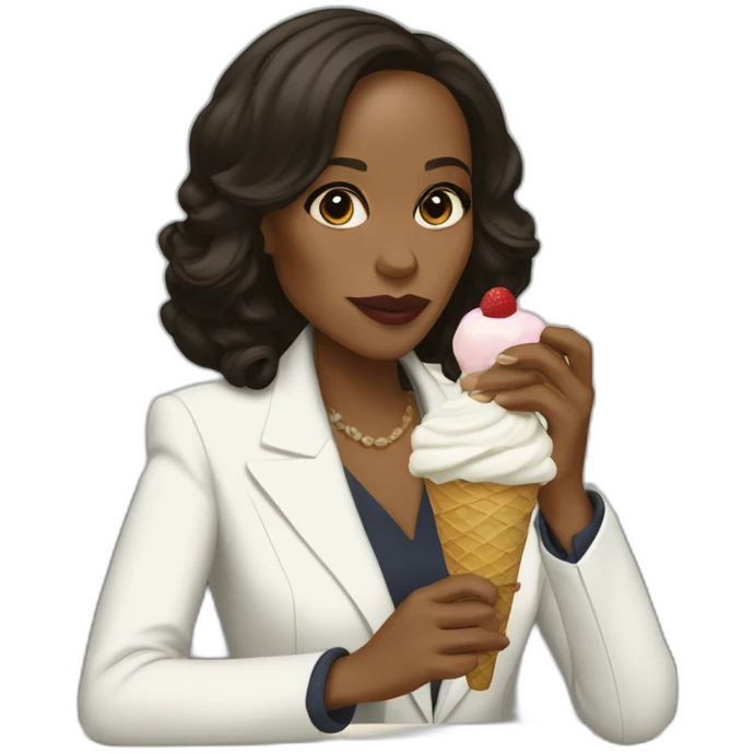 Olivia pope eats an ice cream emoji