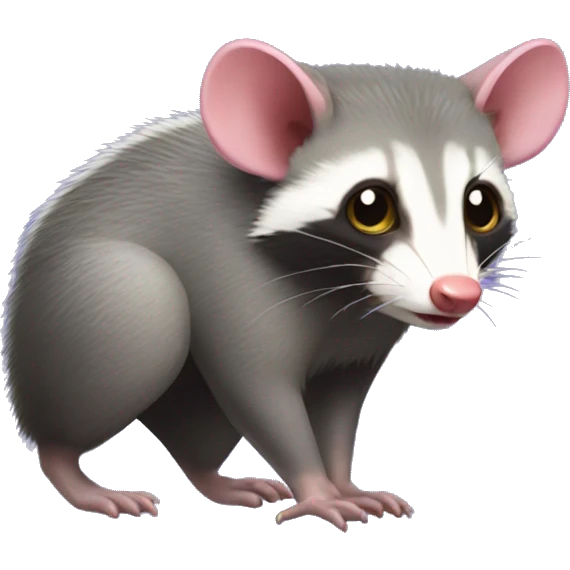 opposum full body side profile facing left emoji