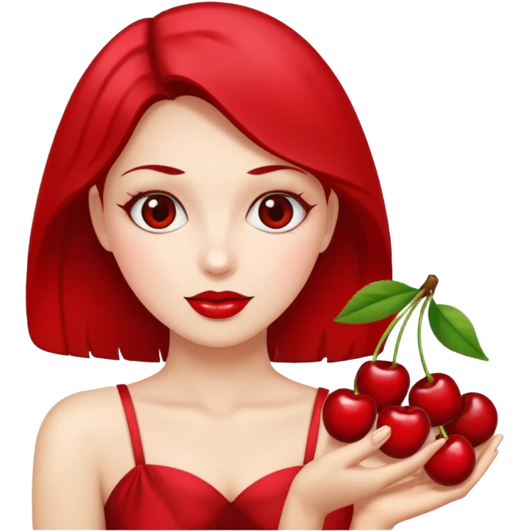 Makea woman with big cherries emoji