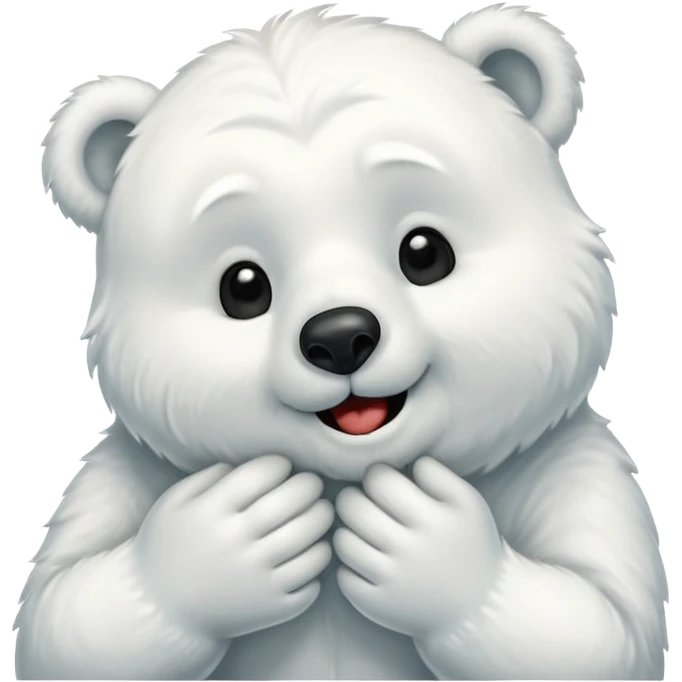 Has un oso polar dando un beso 😘 emoji
