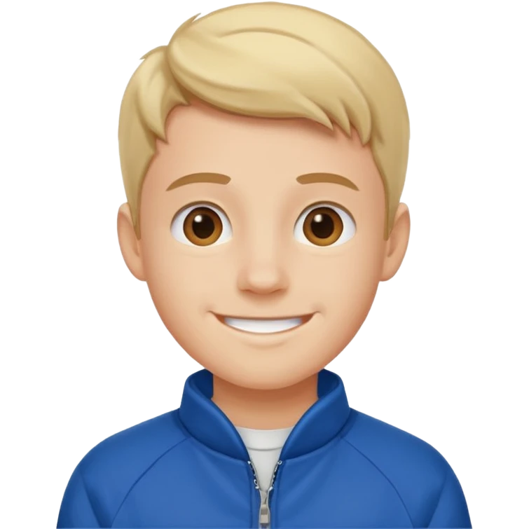 college boy with blue college jacket emoji