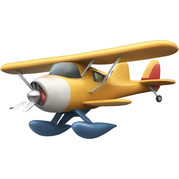 A bear riding a tiny aeroplane emoji