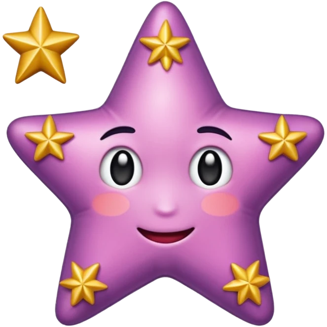 Quiero un emoji de estrella, pero que la estrella sea de oro rosa y brilli brilli con chispitas moradas El emojo qie sea para el whatsapp emoji