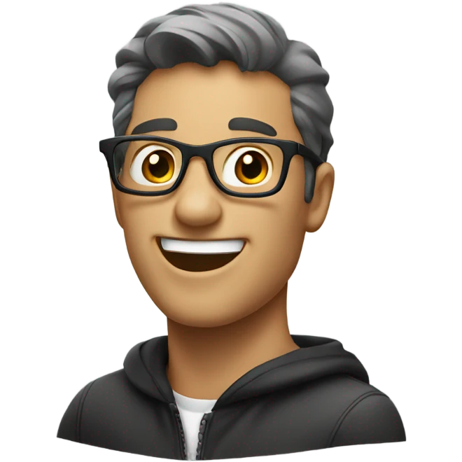 excited man with dark glasses emoji