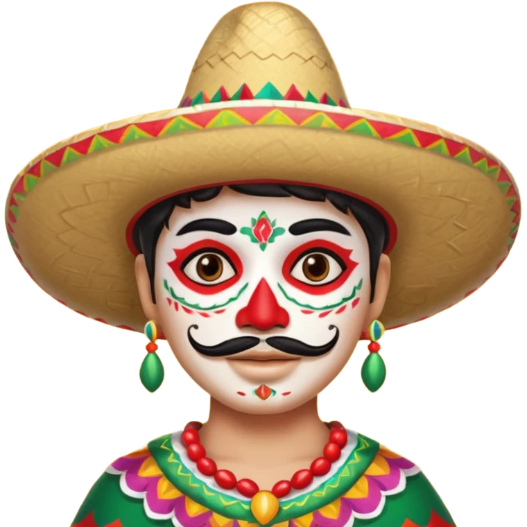 painted face mexican theme emoji