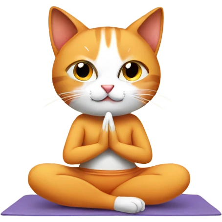 yoga cat emoji