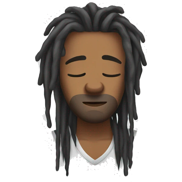 Sleep deprived dreadhead emoji