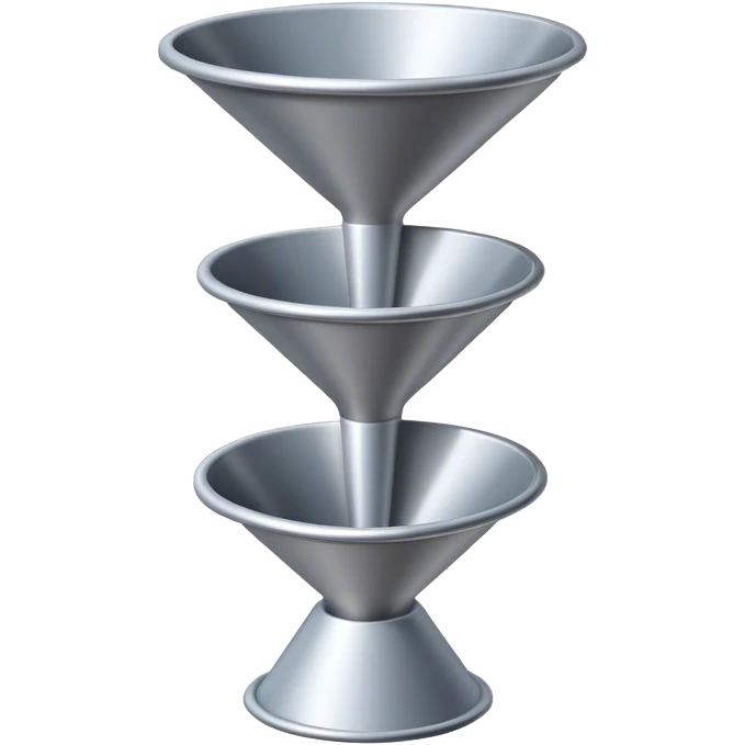 a three tiered funnel emoji
