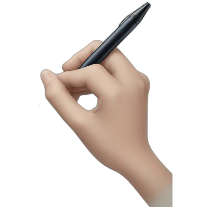hand writing with a pen emoji