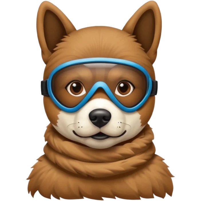 Dog with ski mask emoji