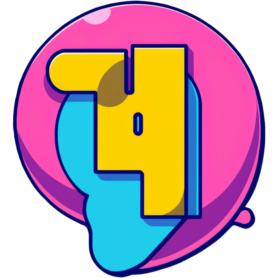 Colorful bubble letters spelling حسیب with fun decorative elements emoji