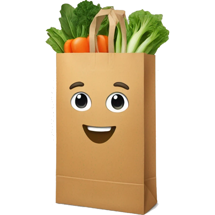Vegetables paper bag emoji