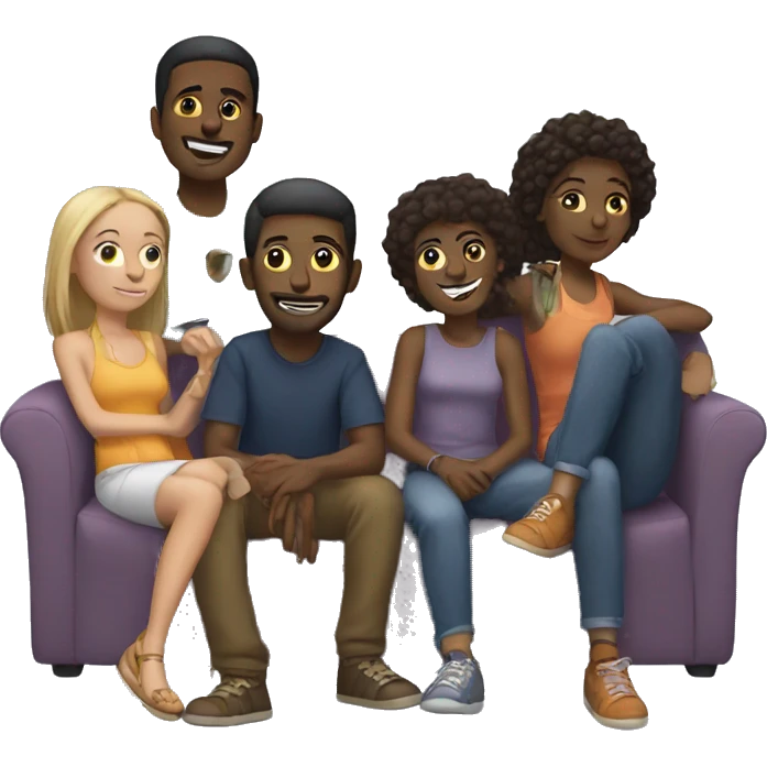 Hanging out with friends  emoji