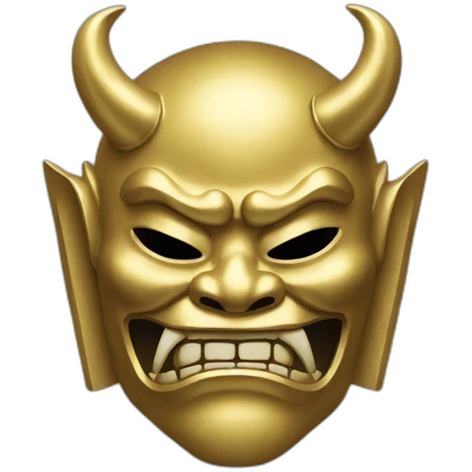 gold japanese oni mask emoji