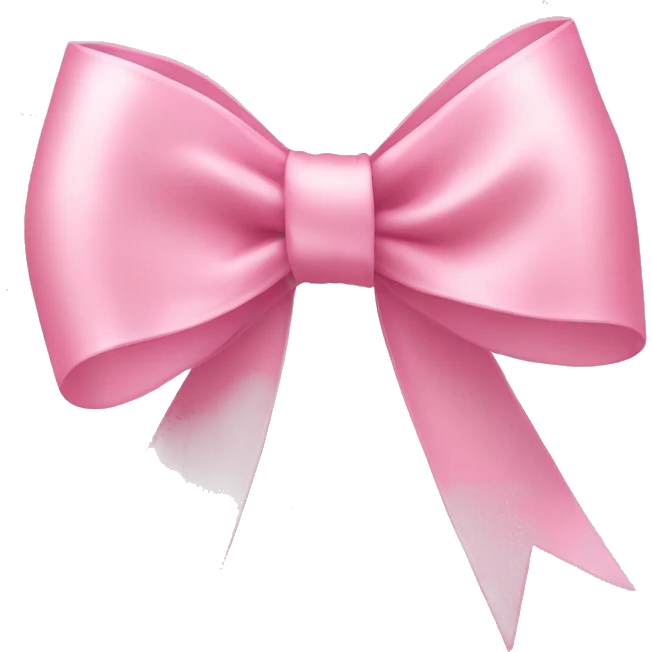 light pink ribbon bow emoji