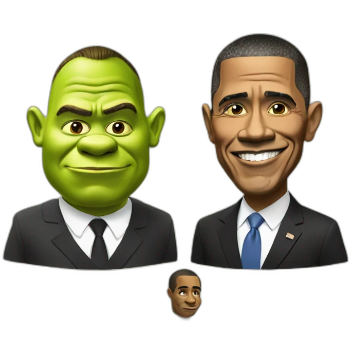 Shrek and Obama emoji