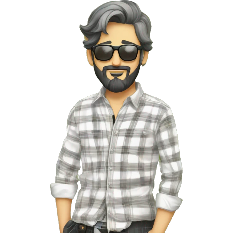 casual day out in plaid. emoji