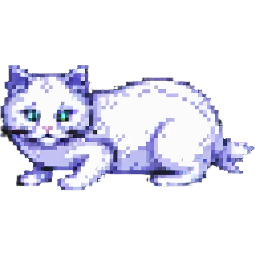 beluga cat, pixel art style emoji