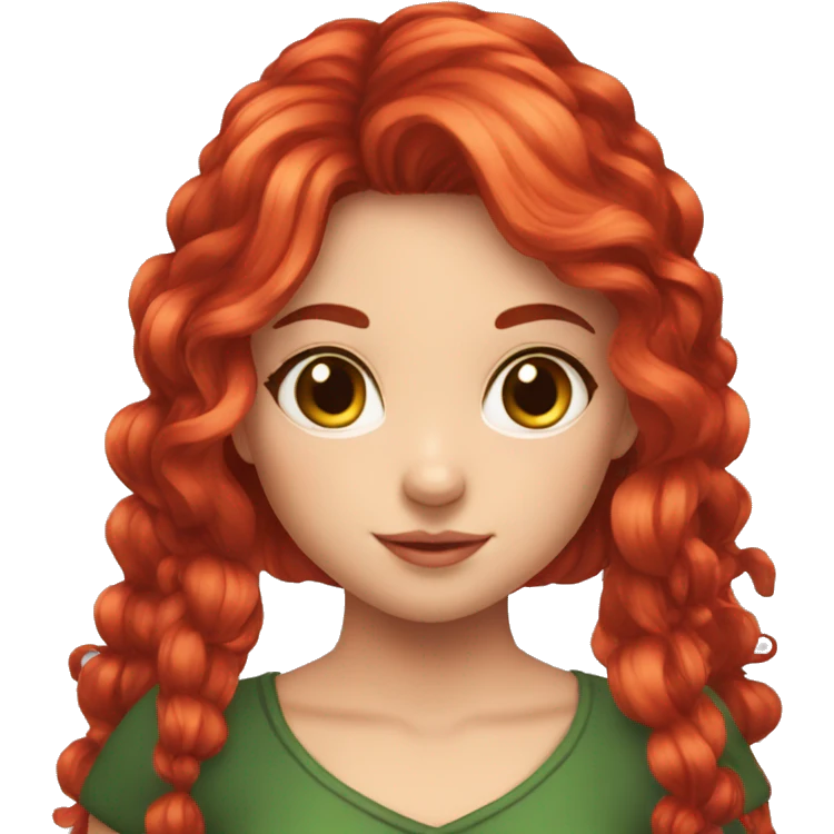 Girl red Rossi hair with pirsing fairy emoji