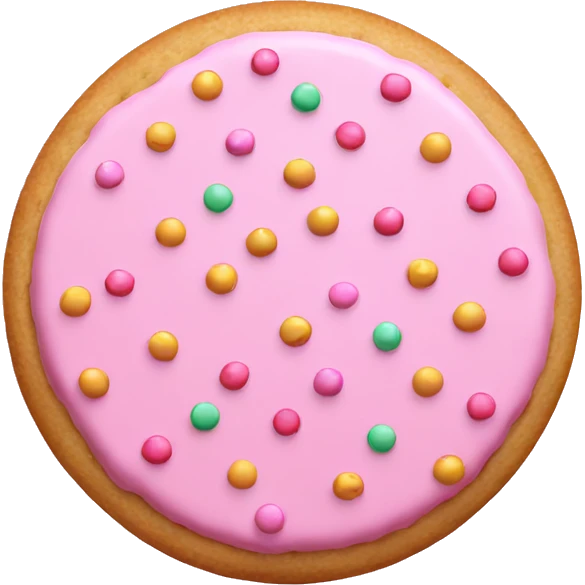 pink circle cookie with sprinkles  emoji