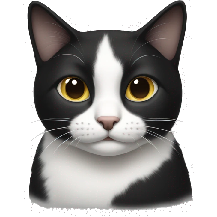 black and white cat emoji