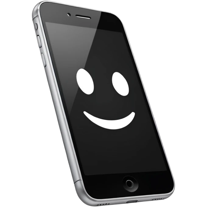 iPhone with black screen  emoji