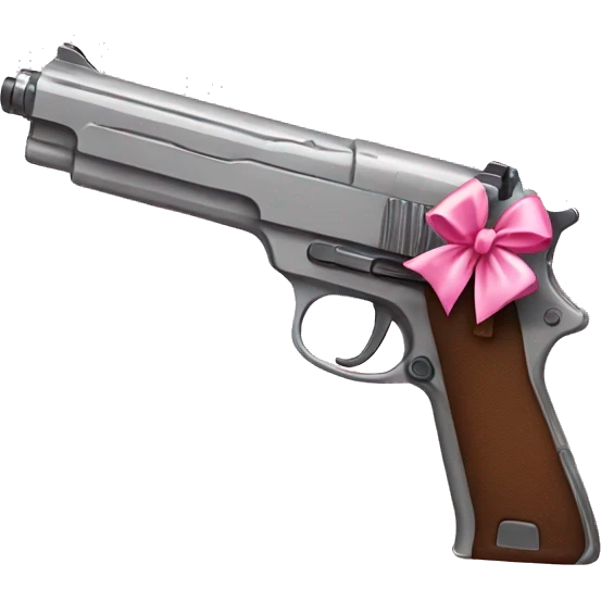 Gun with pink bow emoji