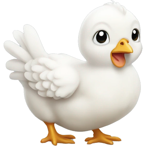 a white baby chicken emoji