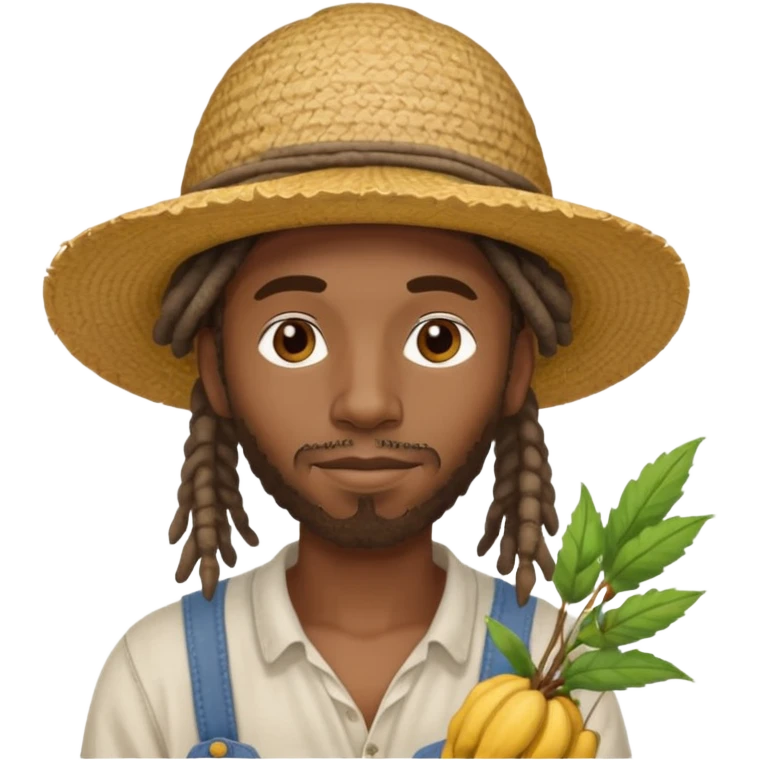 black cotton picker guy with dreadds emoji