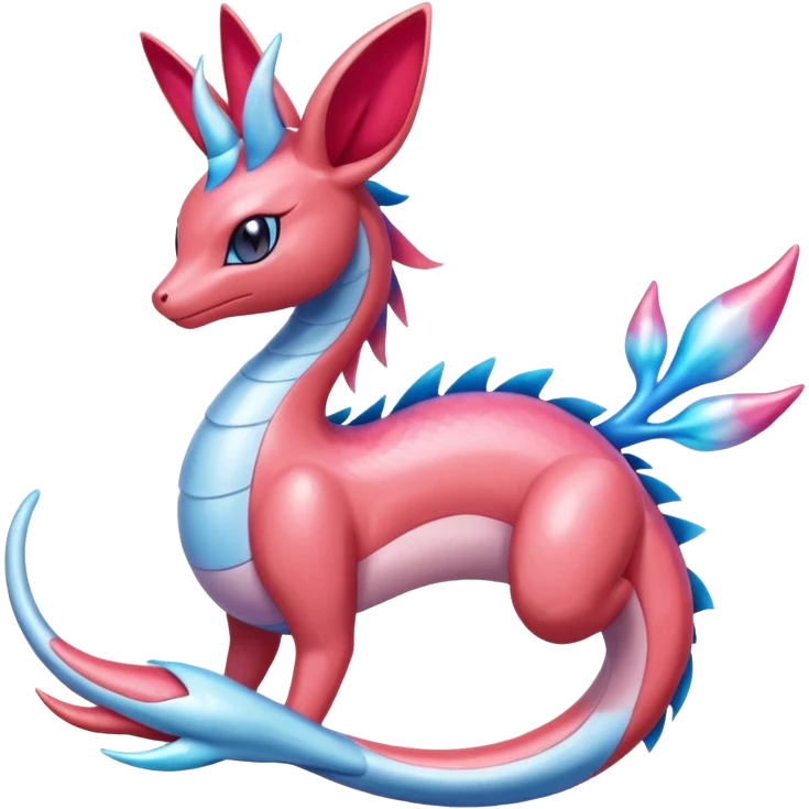 Hydro-elemental Salamence-Milotic-Sylveon-Fakémon-fusion (full body) emoji