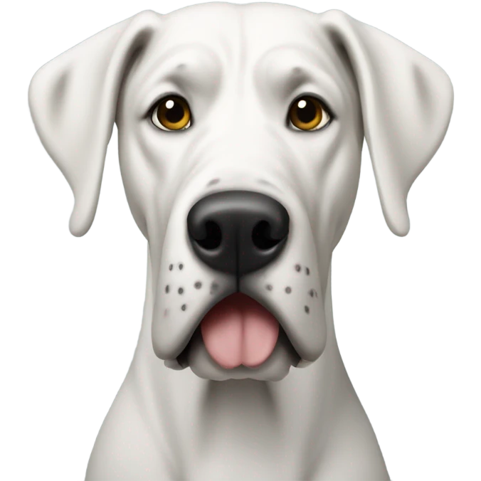 White Great Dane Packer fan  emoji