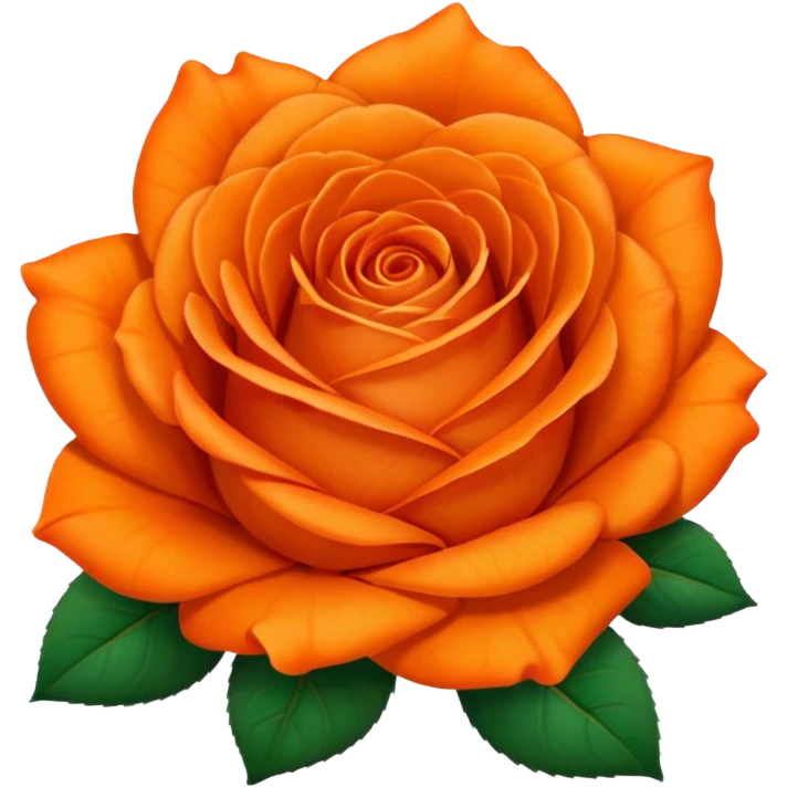 Orange rose emoji