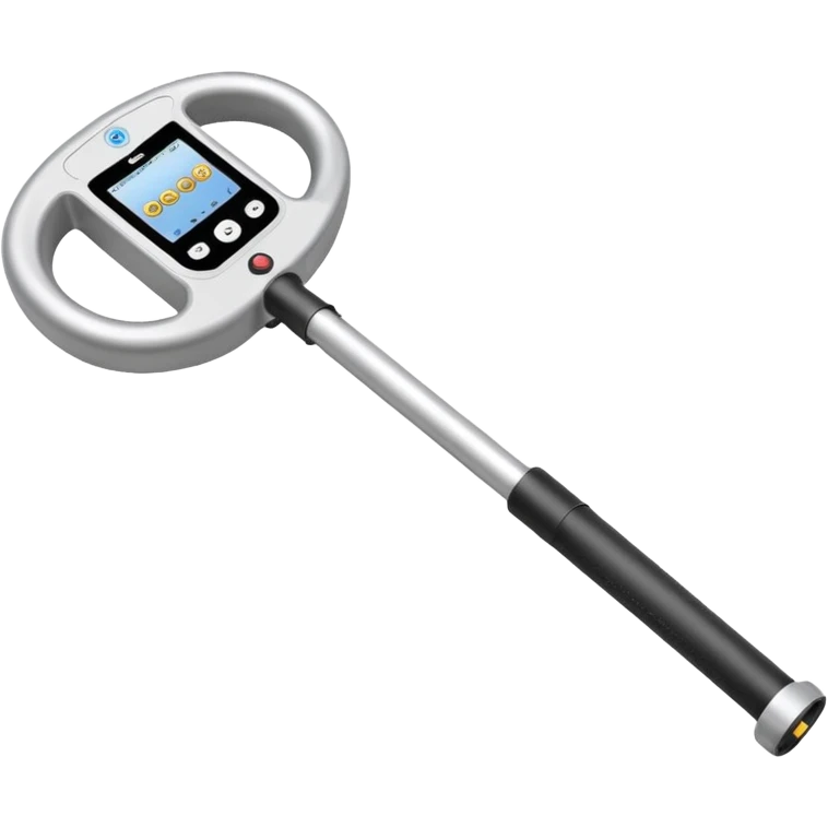 Hand-held metal detector
Security scanner
Handheld security wand
Metal detector wand emoji