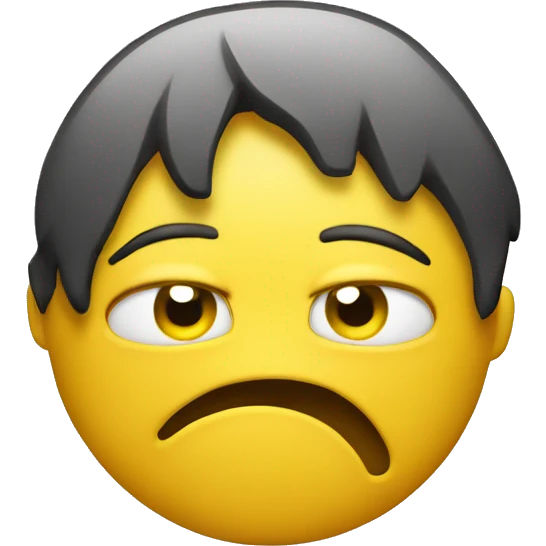 Yellow disgusted face  emoji