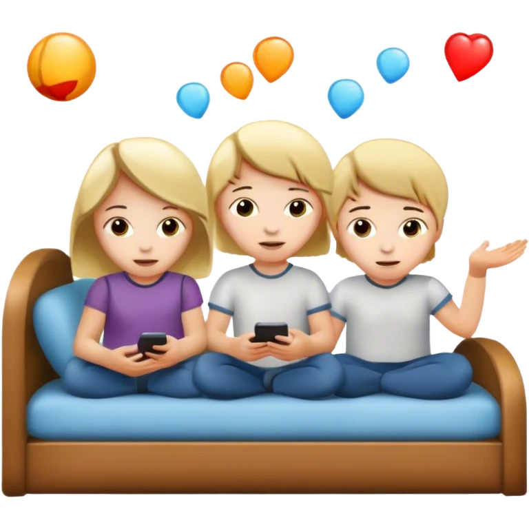 two kids playing at home emoji