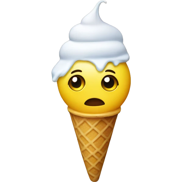 yellow pupil with ice cream  emoji
