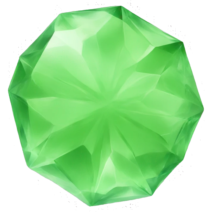 Lime green transparent crystal emoji