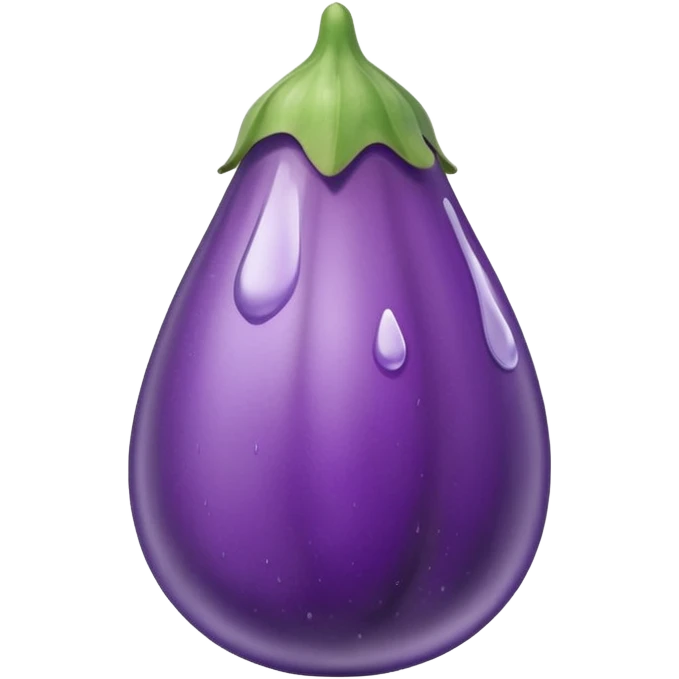 Agua 💧 separado y una berenjena 🍆 emoji