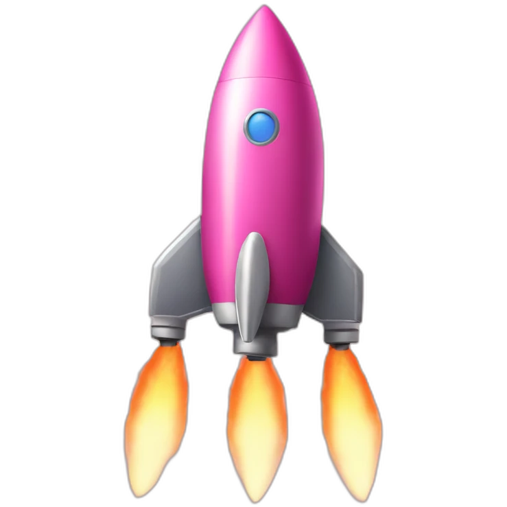 pink rocket emoji