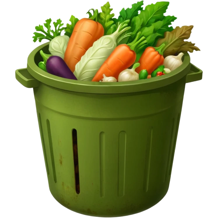 vegetables in dustbin emoji