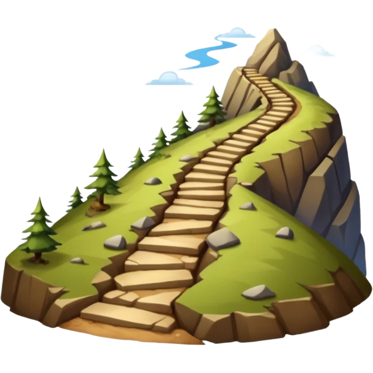 Switchback mountain trail emoji