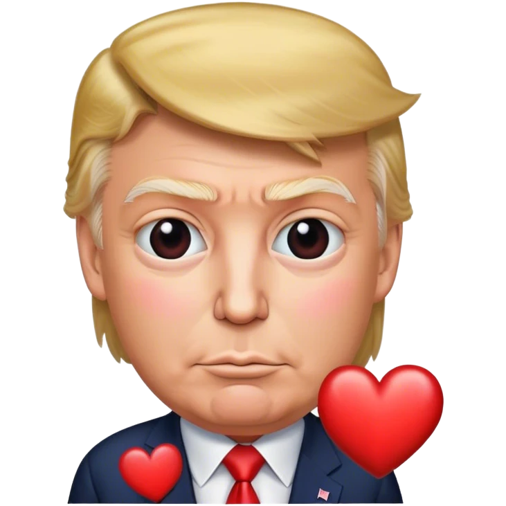 real Trump shows a heart emoji