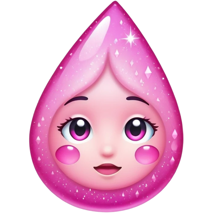 Crying pink sparkles emoji