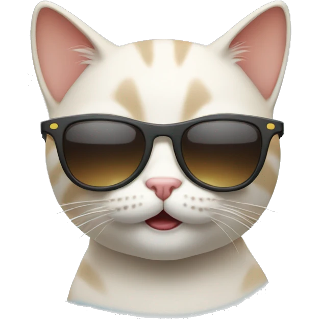 Cat with sunglasses say yeah emoji