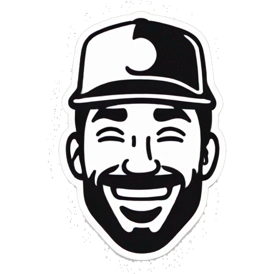 man with cap on winking  emoji