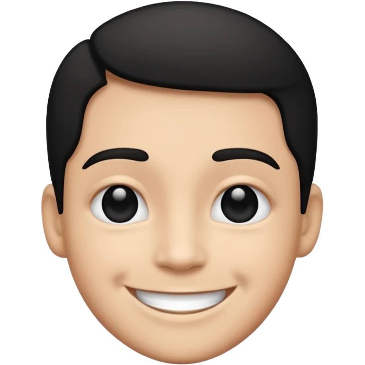 Black and white smiling hard  emoji