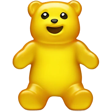 Yellow gummy bear  emoji