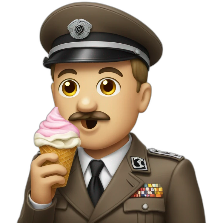 hitler eating ice cream emoji